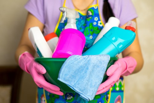 Professional carpet cleaning equipment ready for a service appointment