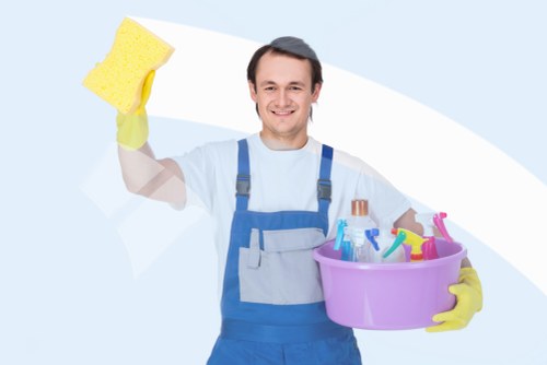 Stain removal service scene in West Ham with treated carpet area